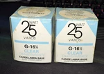 2x - Abco 25w Round/globe Clear Transparent Light Bulbs 03611 -- G-16 1/2. Fixed Price $22.95.