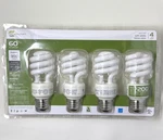 Ecosmart 60w Equivalent Cfl Light Bulbs Soft White 900 Lumens 4-pack. Fixed Price $24.99.