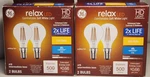 Lot Of 3 Bulbs Ge Led Relax 5.5w Clear Soft White Candelabra *see Description. Fixed Price $15.00.