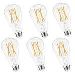 Gvvoohome Dimmable Edison Led Bulbs, 2700k Warm White 6w 60w Eq. E26, 6-pack. Fixed Price $36.73.