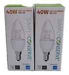 Simply Conserve (2 Pack) Led Light Bulb Dimmable 40w Warm White L05lcdl2700k. Fixed Price $8.99.