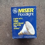 Ge Miser Floodlight Bulb 120w Par Energy Saving Clear Finish Indoor/outdoor. Fixed Price $22.08.