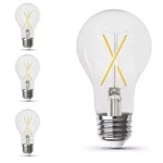 Lot Of 4 - Feit Electric 60w Led Clear Bright White Dimmable Light Bulb Pack. Fixed Price $34.95.
