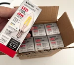 Box Of 6 Satco 40 W Clear S21268 Candelabra Base Led Light Bulbs 3.5w 350 Lumens. Fixed Price $28.75.