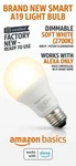 X4 Amazon Basic Smart A19 Led Light Bulb Dimmable Soft White Works W/alexa. Fixed Price $24.00.