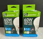 2 Greenlite Dusk To Dawn 9w Led Indoor/outdoor Auto On/off Light 800 Lumens. Fixed Price $9.84.