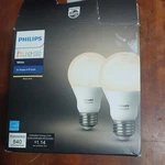 Philips Hue White 2x Single A19 Bulbs Warm New Open Box Of Two. Fixed Price $18.00.