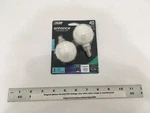 New Feit 2-pk Enhance 40w G16.5 Led Bulbs Dimmable 5000k E12 Candelabra 90+ Cri. Fixed Price $14.90.