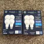 Lot 8 Ge Led Light Bulb Reveal 8w 60w A19 Base 44946 Hd+ White 610lu New. Fixed Price $29.99.