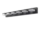Jushua 6 Light Led Black Vanity Bathroom Fixture. Fixed Price $79.00.