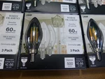 New (3-pk) Feit B10 Electric Chandelier Candle Led Light Bulb E26 Base 60w Eqv. Fixed Price $7.99.