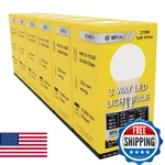 Gt-lite 150w Equivalent 3 Way Led Light Bulbs 6 Pack, 2700k Soft White, A19, E26. Fixed Price $59.87.