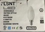 12-pack Dimmable Retro Style Bulb E12 Led 40watts 410 Lumens 2500k Sunrise Whi. Fixed Price $34.97.