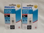2 - Philips 75w T4 Gy6.35 Base Accent Landscape Light Bulb Bi-pin 1100 Lumens. Fixed Price $13.99.