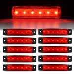 Gooacc 3.8inch Side Marker Light 10pcs 6led Red Trailer Camper Clearance Marine. Fixed Price $14.51.