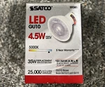 Bnib - 12 Satco Led Lights S9381 4.5 Watt Dimmable Mr16 Gu10. Fixed Price $50.00.