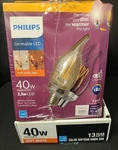 Lot Of 4 Box (12 Bulbs) Philips 40w Dimmable Led Bent Tip Candle Soft White New. Fixed Price $42.50.