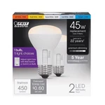 Feit R20 E26 (medium) Led Bulb Adjustable White 45 Watt Equivalence 2 Pk. Fixed Price $16.95.