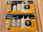 Feit Electric - Flame Tip Bulbs W/base Adapters 40 Watt 10 Pack Not Led. Fixed Price $37.95.