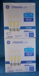 New 12(2x6) Ge Dimmable Daylight 4.5w/60w Led Clear Benttip Decorative Cam Bulbs. Fixed Price $21.65.