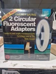 Two Energy Saver Circular Fluorescent Adapters With Bulbs Model 5000-2b. Fixed Price $25.00.