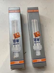 Lot Of 2 Osram Dulux-d-18-827 G24d-2 Bulb Dulux D 18w 1200lm 2700k/827 - Pins. Fixed Price $14.95.