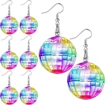Henoyso 4 Pairs Light Up Disco Ball Earrings Led 60s 70s.... Fixed Price $19.99.