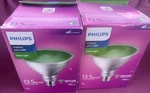 Philips 100w Equivalent Green Par38 Medium Led Floodlight Light Bulb (2). Fixed Price $27.00.
