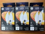 Pack Of 3 (6 Bulbs) Ge Led Cac 40 Watt 300 Lumens Soft White Frosted Finish New. Fixed Price $19.97.