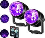 Litake Uv Black Lights For Glow Party, 6w Led Disco Ball Strobe. Fixed Price $39.25.