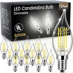 Led Candelabra Bulb Dimmable 60w Equivalent Chandelier Light Bulbs 5.5w 5000. Fixed Price $31.90.