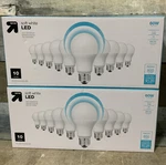 Up & 60w Value Pk Led 800 Lummens A19 Bulbs 2 Box - 20 Total. Fixed Price $29.06.
