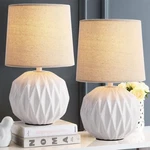 Somniferous Ceramic Bedroom Table Lamps Set Of 2, Small Bedside 2 Pack, White. Fixed Price $79.37.