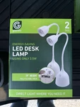 Greenlite Led Desk Lamp 2 Pack Flexible Neck Energy Saving 19in 3.5w Nib. Fixed Price $18.97.