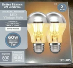 Bh&g Led Vintage Light Bulb, 7 Watts (60w Equiv) A19 Filament Dimmable E26 Ba. Fixed Price $21.00.