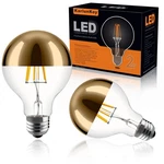 Karlunkoy Half Chrome Light Bulb,6w (60w Equivalent) Dimmable Led Edison Bulbs,g. Fixed Price $33.37.