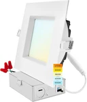Luxrite 6 Inch Square Led Recessed Light 18w 5cct 1800lm Dimmable Canless Etl. Fixed Price $69.98.