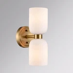 Claxy Modern Gold Bathroom Vanity Milky Glass Wall Sconce Light Fixt.... Fixed Price $154.68.