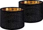 Go&so Black Lamp Shades Set Of 2 Large Drum Lampshades With Laser Drilling Desig. Fixed Price $112.99.