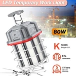 Led Temporary Work Light 80w (equiv.320w) 5000k Jobsite Constraction Lighting. Fixed Price $64.67.