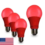 Sleeklighting Led A19 Light Bulb 120v 3w Medium E26 Base Ul Listed Red 4-pack. Fixed Price $28.48.