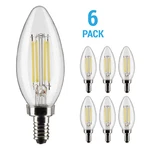 6 Pack Satco S21273 Led Filament 120v 5.5w 60w Torpedo B11 Candelabra E12 2700k. Fixed Price $29.90.