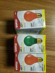 Satco S6091 And S6090 (1 Green + 2 Red) Assorted Party Bulbs 25w. Fixed Price $20.00.