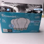 (3-pk) Ecosmart 75-watt Equivalent A19 Dimmable Led Light Bulb Daylight. Fixed Price $6.74.