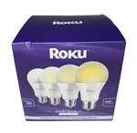 Roku Smart Bulb 4 Pack A19 White 9.5 Watt (60w Equiv.) 800 Lumens New Open Box. Fixed Price $24.00.