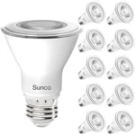 Sunco 10 Pack Par20 Led Bulbs, Flood Light Bulb Outdoor, 500 Lm, 7w 50w Equiv.... Fixed Price $40.52.