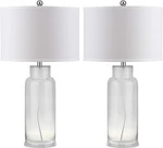 Safavieh 30-inch Clear Glass Bottle Table Lamps - Set Of 2 With Led Bulbs. Fixed Price $172.99.