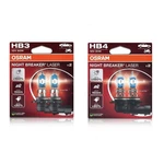 Osram 9005 Hb3 9006 Hb4 Night Breaker Laser Headlight Halogen Bulbs 2 Sets. Fixed Price $45.00.