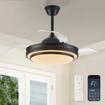 42" Smart Retractable Ceiling Fan With Remote, Lights & Dimmable Led. Fixed Price $163.99.