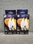 2 Boxes Ge Led Soft White Light Bulb 40w 4.2w Frosted Finish Dimmable Bent Tip. Fixed Price $13.95.
